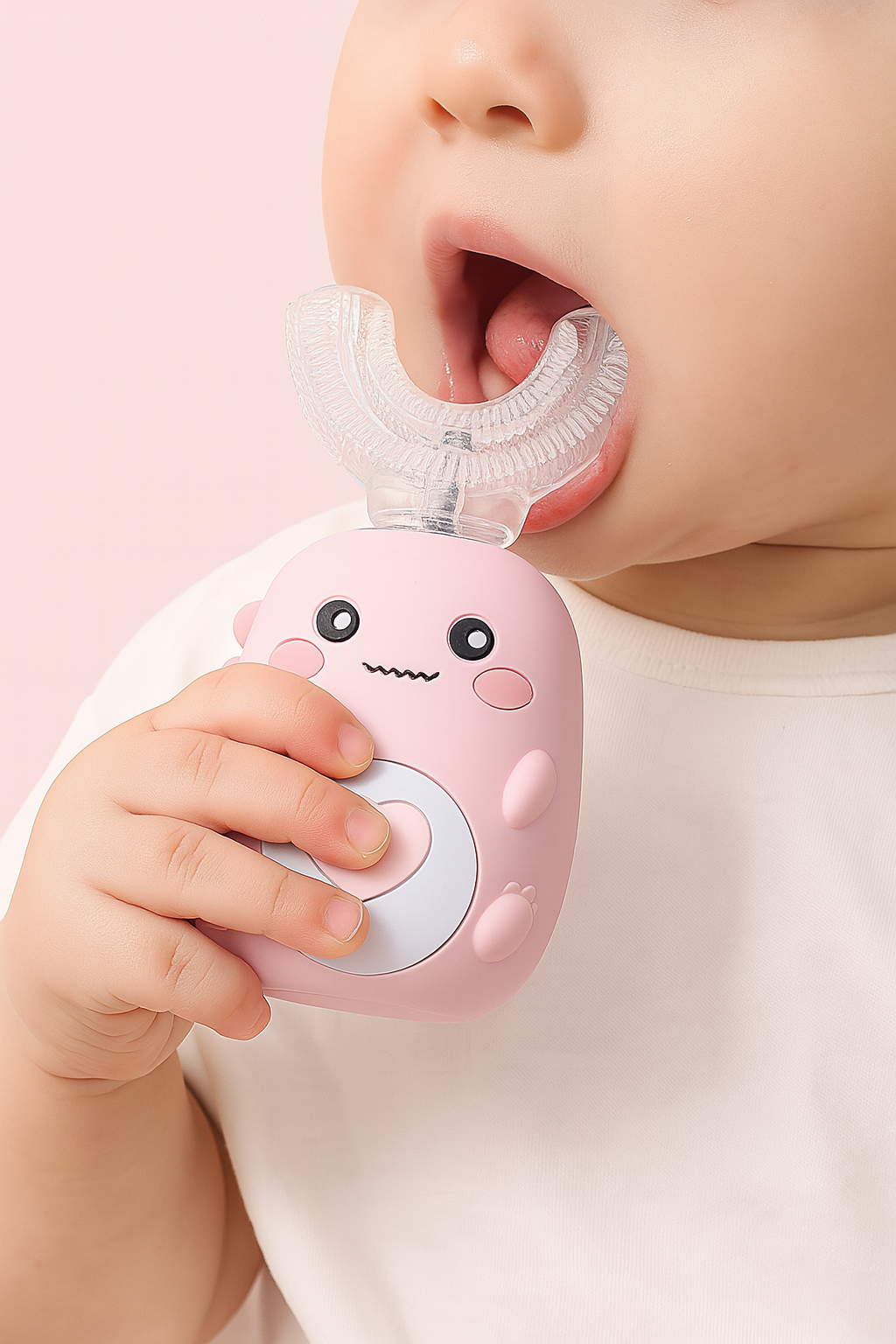 baby using lubu fun brush